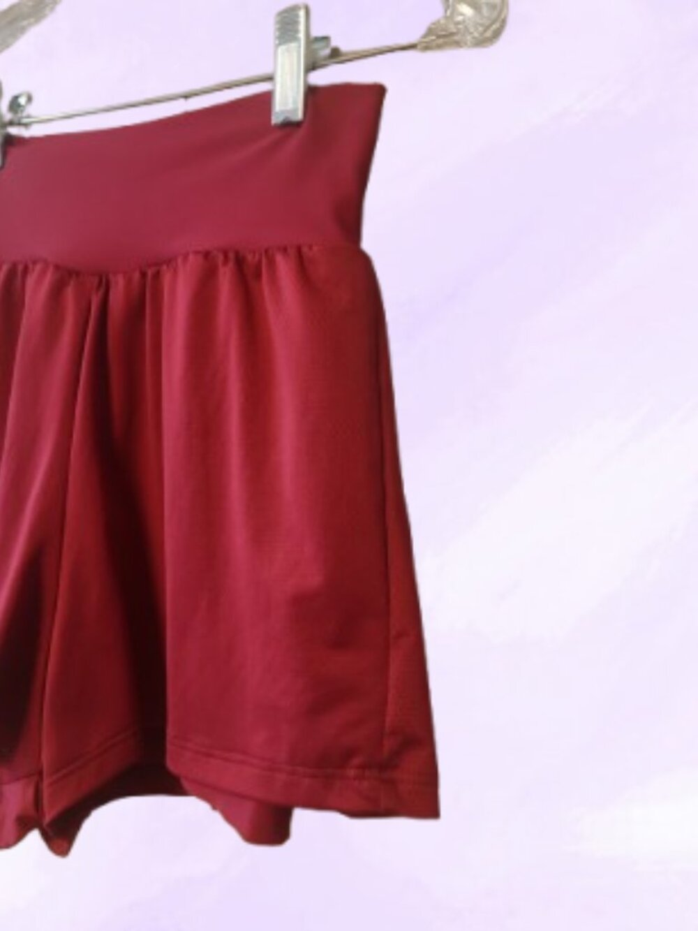 bundle of XS's exercise shorts in burgundy red and brown. Tags have been removed - Picture 8 of 9